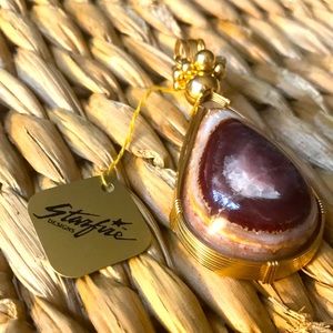 Starfire Designs Large Australian Bacon Opal Pendant, Handmade, $250